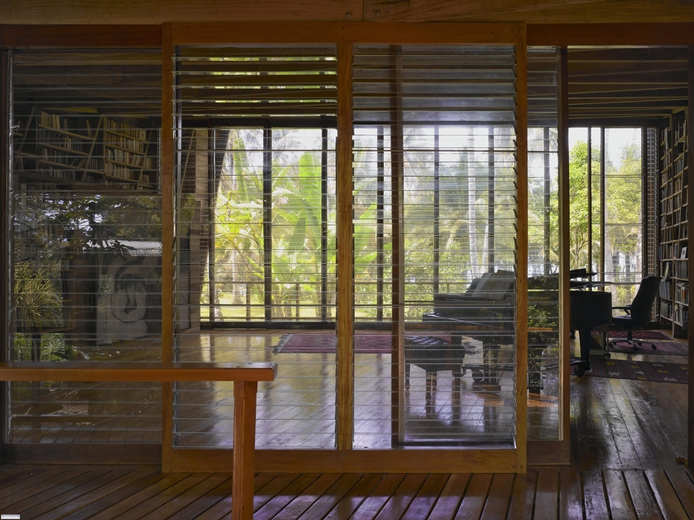 View through the study from the balcony