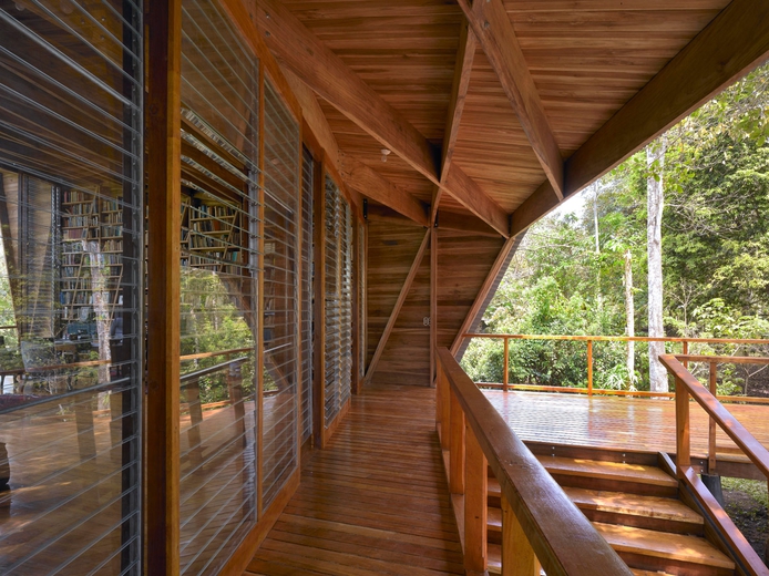 Shaded balcony to study