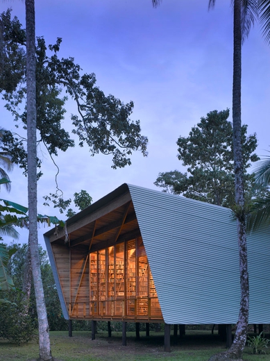 The study pavilion at dusk